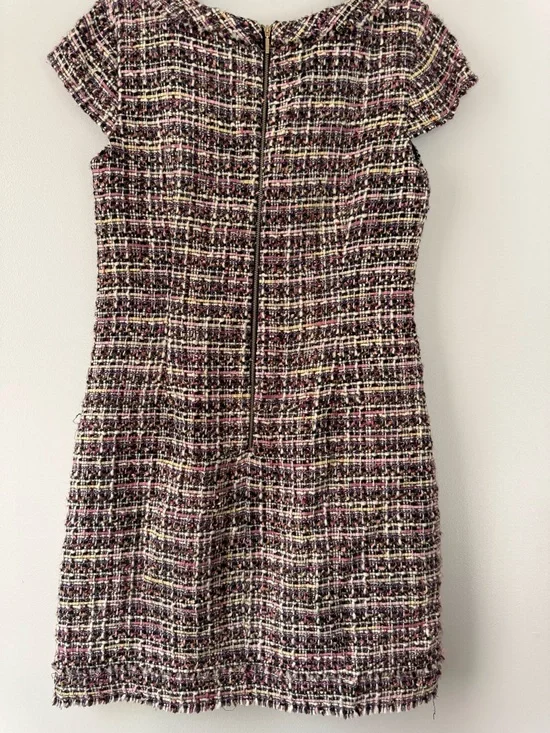 Karl Lagerfeld Paris boucle tweed sheath dress Size 10 Multi Color EUC - Picture 14 of 16